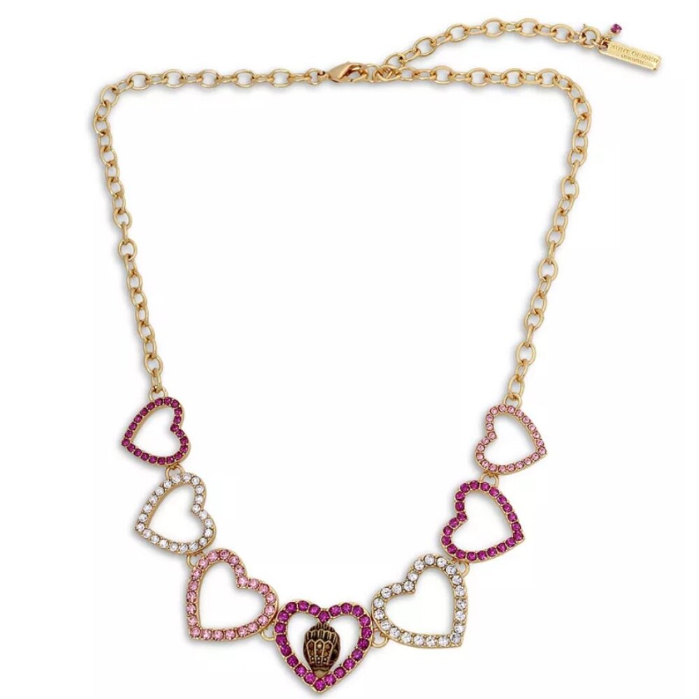 Kurt Geiger London Eagle Heart Crystal Necklace gold Romantic NEW